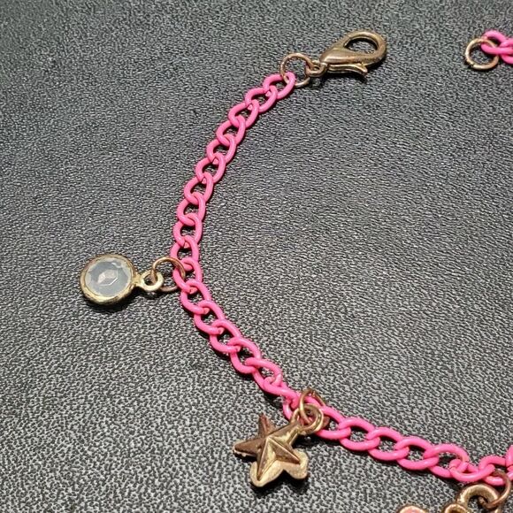 Pink dragonfly charm bracelet Up to 7" - Picture 4 of 10